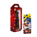 Sinterklaaspakket L met Sinterklaasfiguur in pure chocolade, vooraanzicht, transparante vierkante productafbeelding